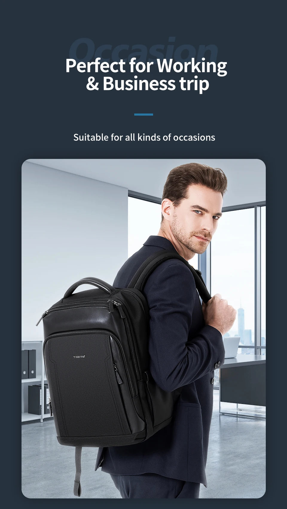 Tigernu Travel Backpacks For Men 14 15.6 17inch Laptop Backpacks Business Backpack Bags For Travel Backpacks Schoolbag knapsack