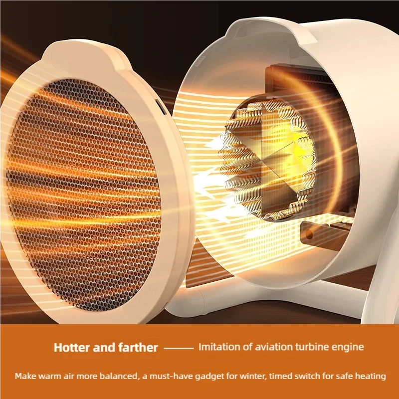 Portable desktop electric heater suitable for home and office use Mini fan heater suitable for desktop use and foot warmer