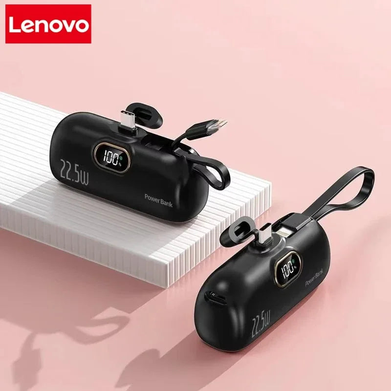 Lenovo Mini Convenient Mobile Power Bank 30000mAh Portable Fast Charging Suitable For iPhone For Samsung External Battery 2026