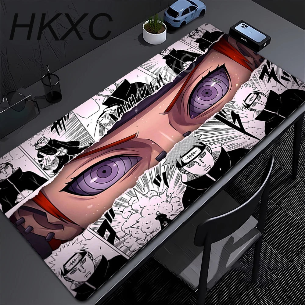 Anime N-naruto Itachi Uchiha Mouse Pad Gabinete Gamer Computer Big Deskmat Keyboard Gaming Accessories Mousepad Anti-slip Carpet