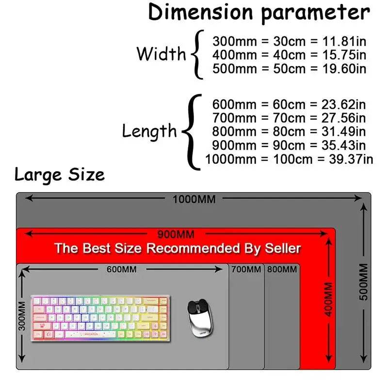 Computer Laptop Mouse Pad Office Women Large Minimalist Desk Mat Girls Gaming Mousepad Rubber Bottom Non-Slip Cushion 900X400 - WinSupport Tech