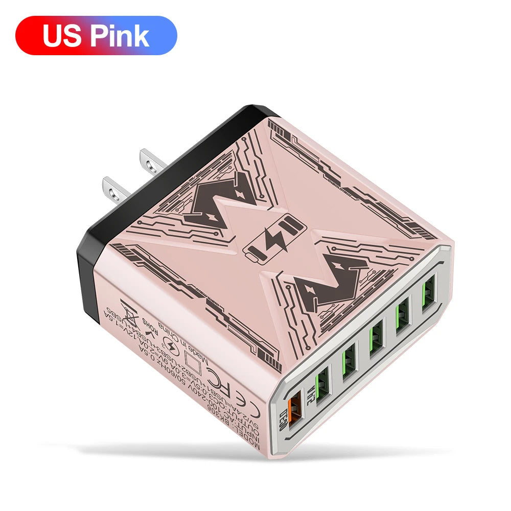 6-in-1 Fast Charger for iPhone 17/16/15 — Type-C Port / USB-C Charger