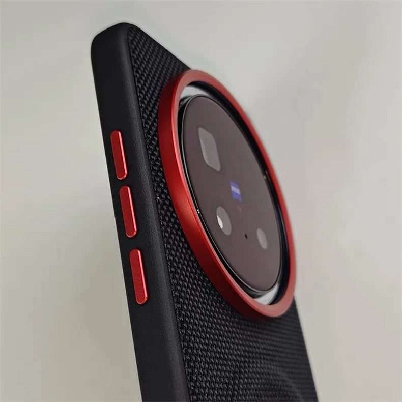 Magnetic Nylon Woven Case for Vivo X200/X200 Pro Mini/X200 Ultra/X300 Pro Matte Leather Skin-Friendly Shockproof Cover