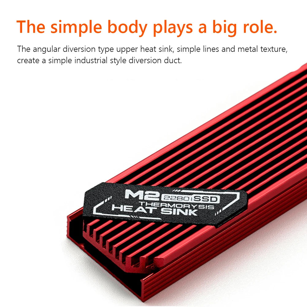 M.2 NVME 2280 Solid State Hard Disk Radiator Aluminum M.2 SSD Heat Sink M.2 SSD Cooler With Thermal Pad For PS5 Desktop PC