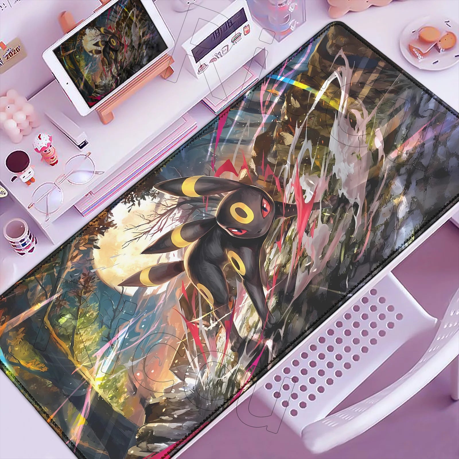 P-Pokemons Sylveon Eevee Mousepad Mouse Pad Large Gamer XXL Pc Keyboard Desk Mouse Mat Carpet Rubber Tapis Souris Gaming Notbook