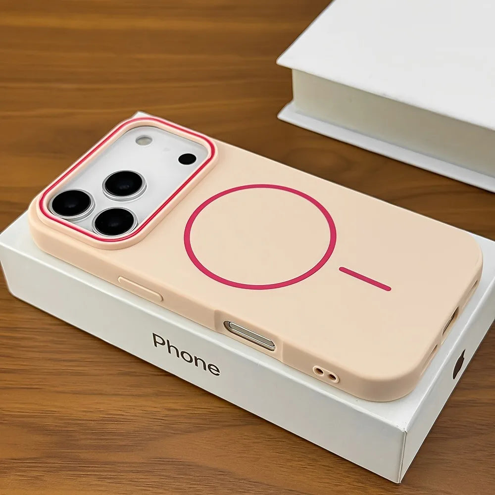 Luxury Matte Magnetic Phone Case For iPhone 17 16 15 14 13 12 Pro Max 16 Plus 17Pro 17 Air Magsafe Wireless Charge Hard PC Cover