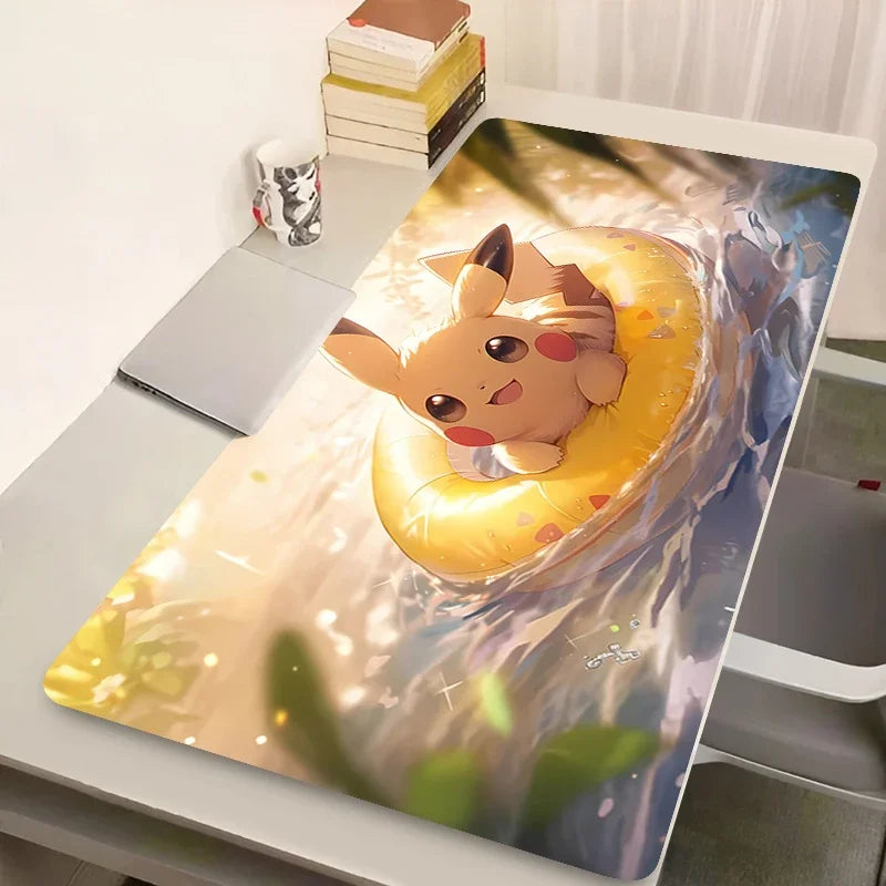 Office PU Leather Mouse Pad Big Japan Anime Keyboard Laptop Pokemon Pikachu Mousepad PC Kawaii Gamer Desk Mat Student Table Mat