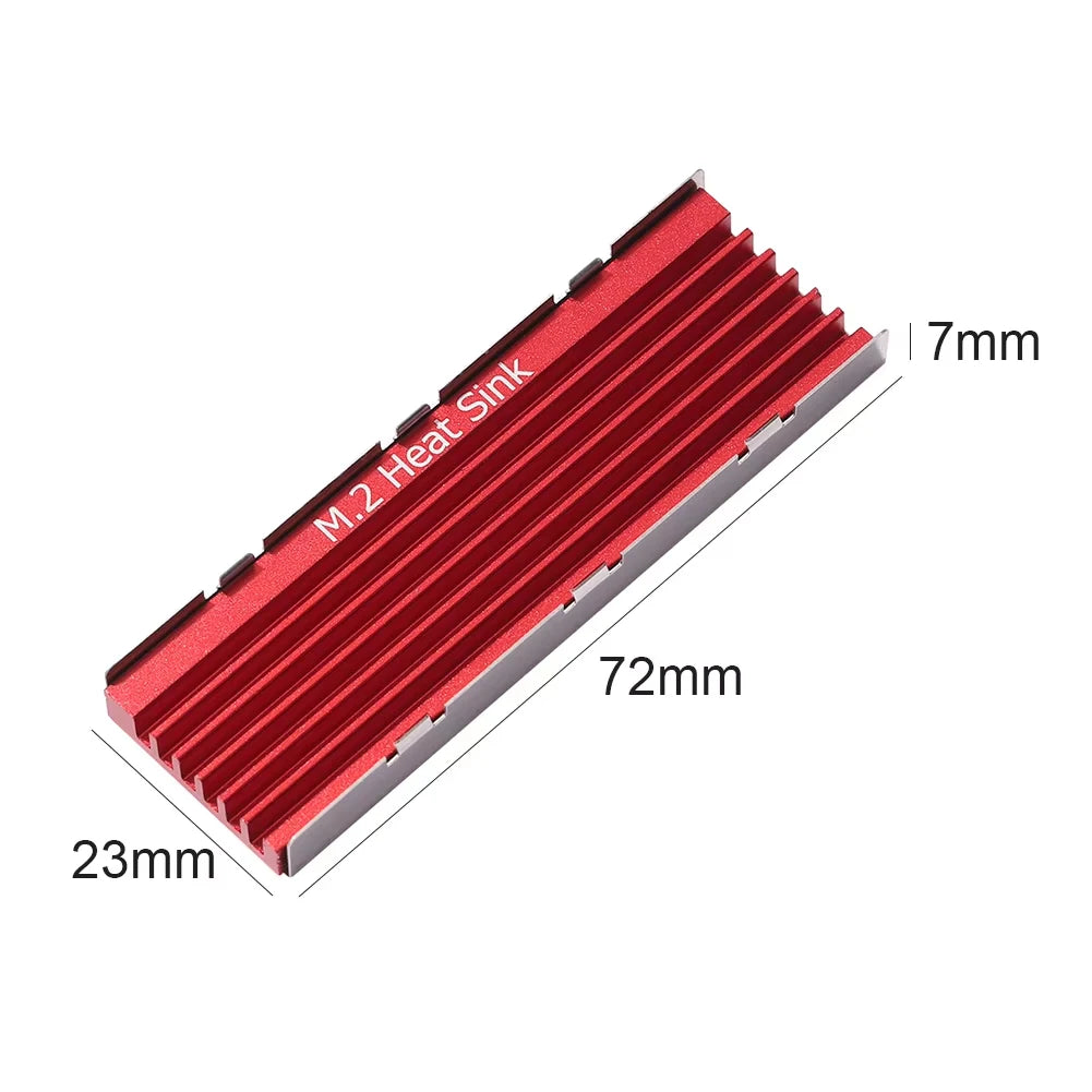 M.2 NVME 2280 Solid State Hard Disk Radiator Aluminum M.2 SSD Heat Sink M.2 SSD Cooler With Thermal Pad For PS5 Desktop PC