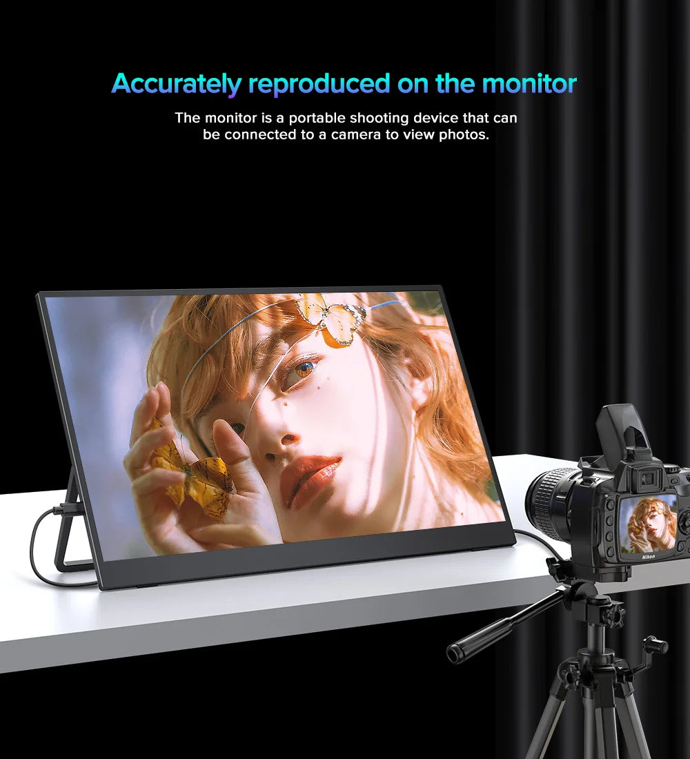 EVICIV 17.3'' 4K Portable Monitor 500 Nits 100% AdobeRGB UHD FreeSync HDR IPS Speakers Eye Care External Screen for Laptop PC Xb