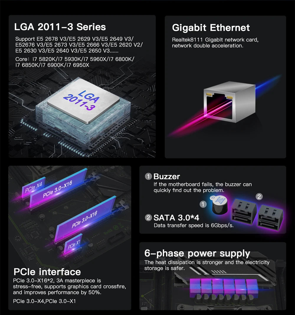 MACHINIST E5 MR9A V1.0 X99 Motherboard Support LGA 2011-3 Xeon E5 V3 V4 CPU Processor DDR4 RAM Memory ATX NVME M.2 USB3.0