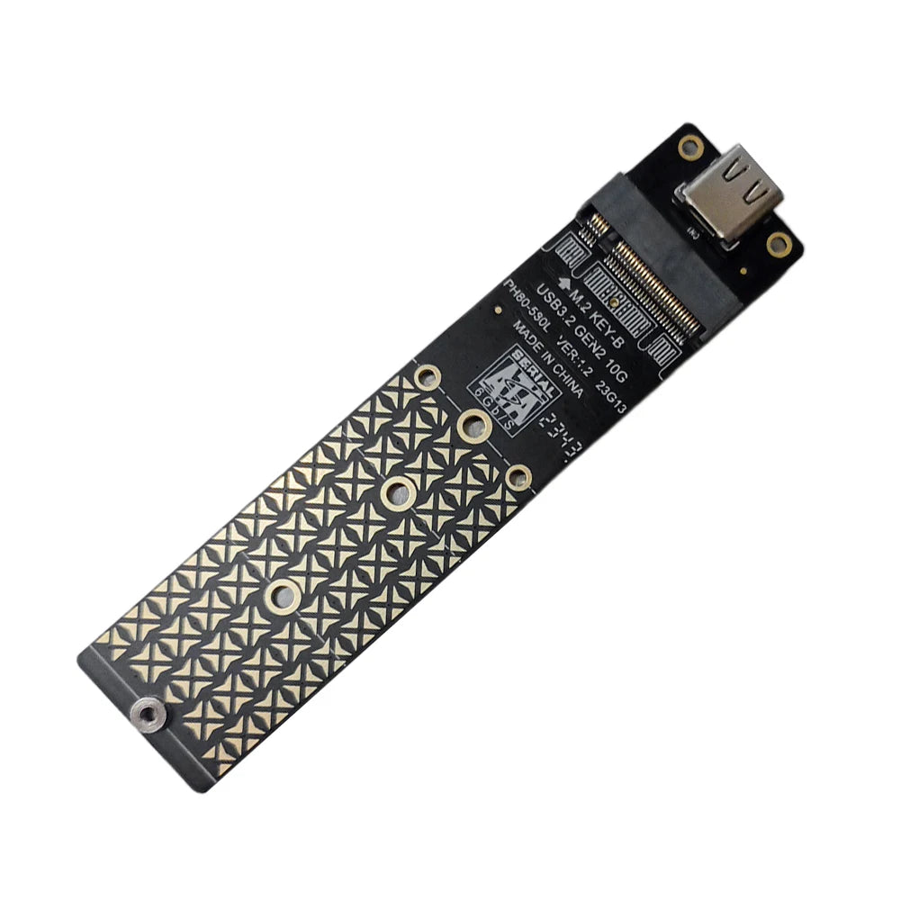 M.2 SSD SATA/NVMe To USB 3.1 Adapter B+M Key/M Key M2 To USB3.1 SSD Riser Card Hard Disk Box Adapter for 2230/2242/2260/2280 SSD