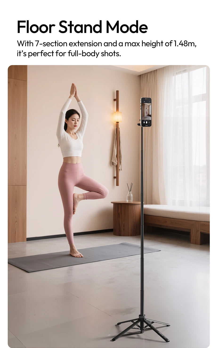 Ulanzi MT85 Automatic Phone Tripod Magsafe Dual-Side Magnet with 10m Wireless Control for Outdoor Travel Selfie Stick Livestream