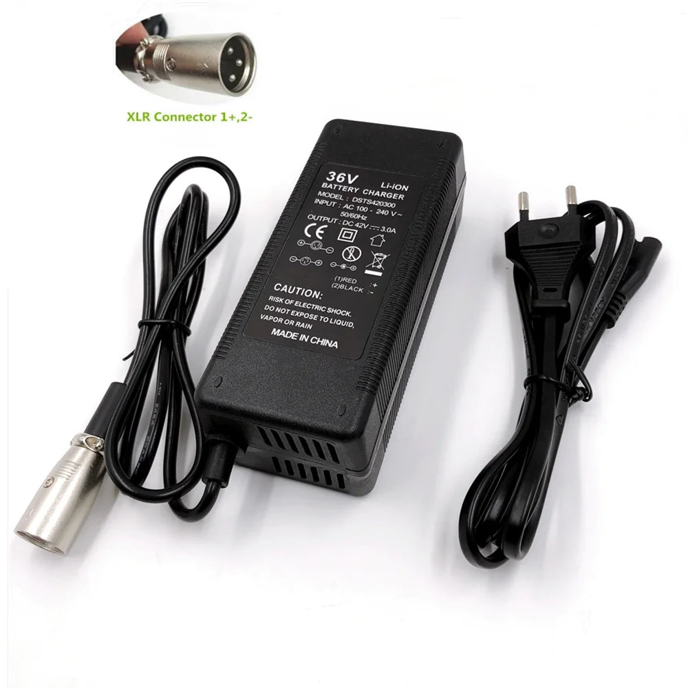 36V Li-ion Battery Charger 3A Output 42V3A Charger for 36V Lithium Battery High Quality Fast charger with Cooling fan