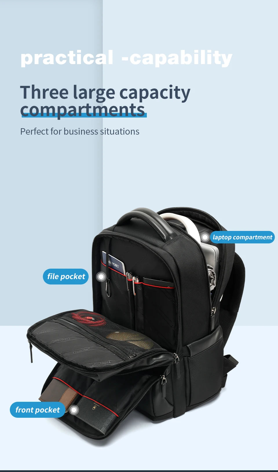Tigernu Travel Backpacks For Men 14 15.6 17inch Laptop Backpacks Business Backpack Bags For Travel Backpacks Schoolbag knapsack
