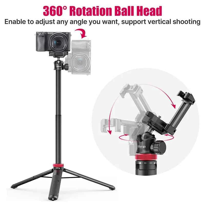 ULANZI TRIPOD MT-44 Tripods Smartphone Vlog Tripods With Cold Shoe Phone Mount Holder For Mobile Tripod Camera Portable SLR