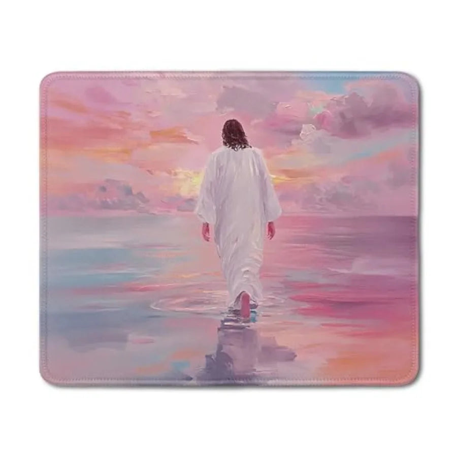 Watercolor Forest Christian Mouse Pad, Psalm 46:1Bible Verse Mouse Pads Mousepad for Desk Home Office Dorm Computers Laptop, Re