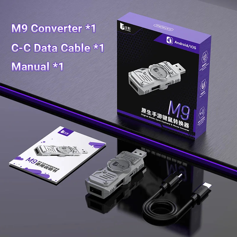 Mobile Games Converter Kit Mobilador Gamer Kit Keyboard Mouse Combo Gaming Keyboard Bluetooth Adapter Controller Android iOS M9