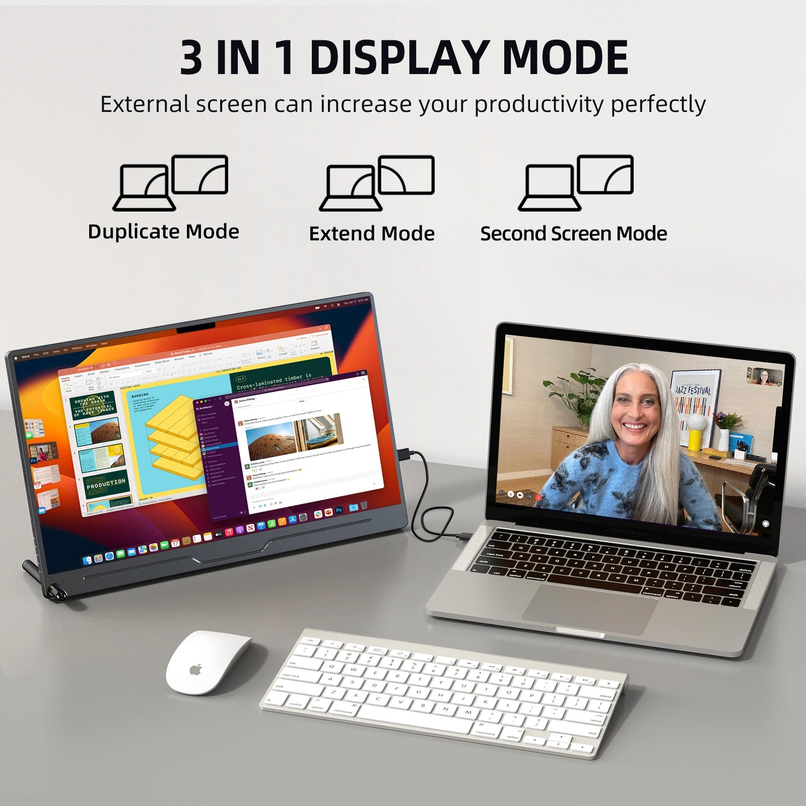 EVICIV Portable Monitor 15.6