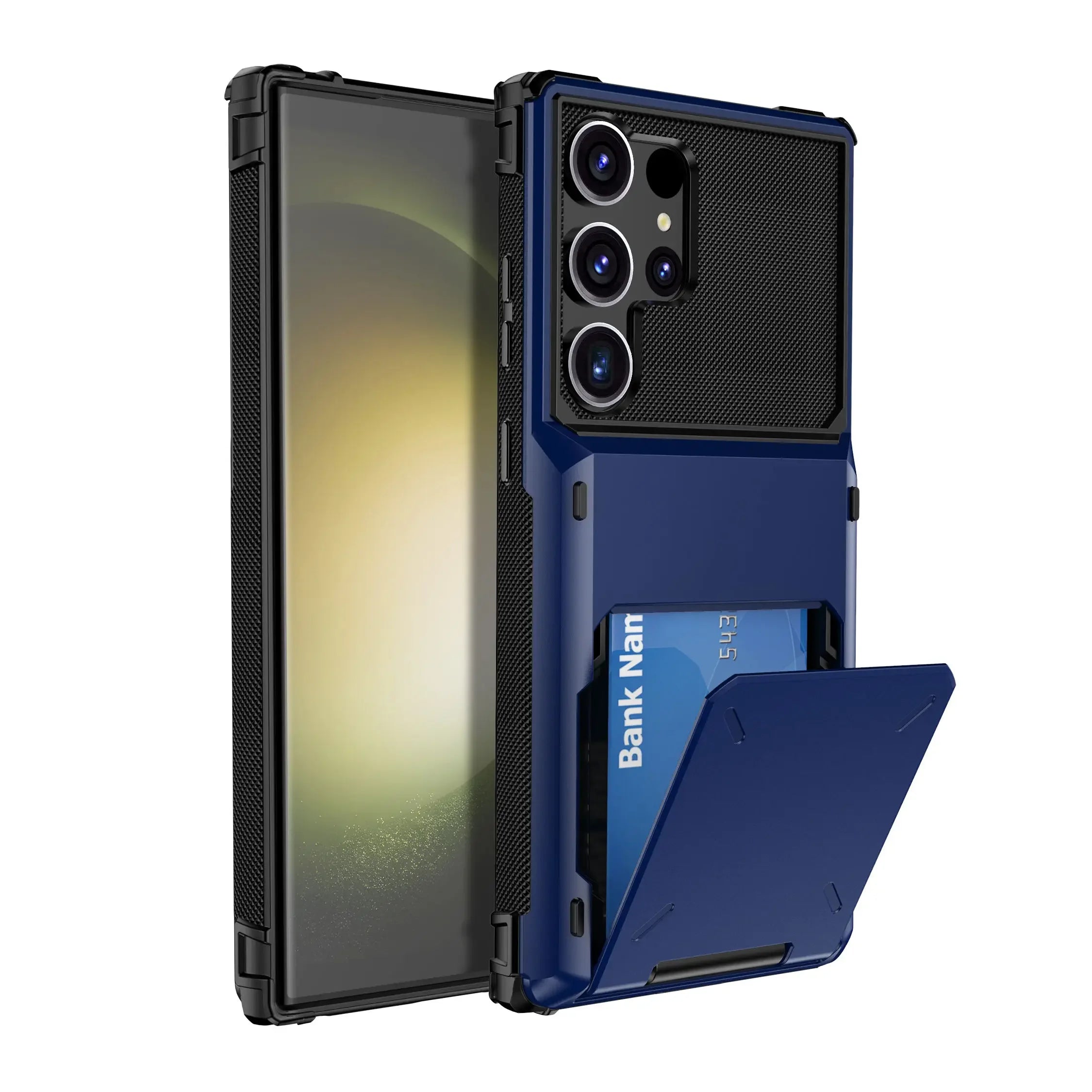 For Samsung Galaxy S25 S24 Ultra S25 S24 Plus S24 FE Wallet Case with Card Holder, Dual Layer Heavy Duty Shockproof Phone Cover