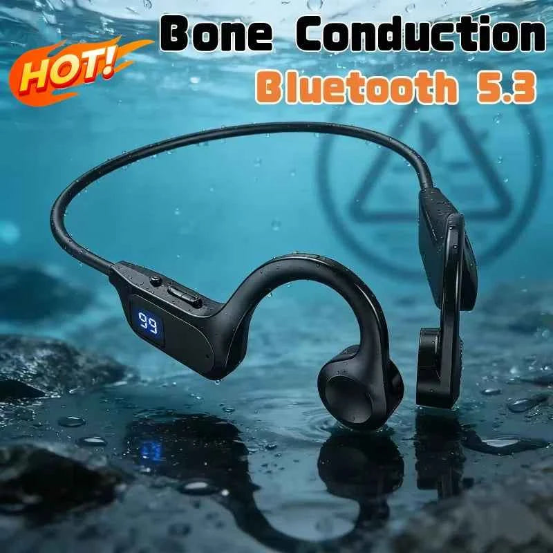 Wireless Earphone Bone Conduction Sport Swimming Bluetooth Compatible Earphones Hand-free With Mic For Sports Earbud 2026