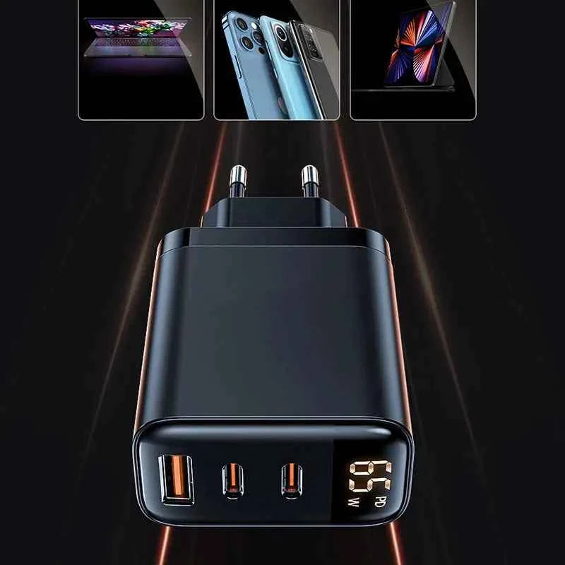 65w USB Type-C Charger PD Fast Charger Quick Charger PD 45W 30w Dual USB C Charger For iPhone Samsung S26 S25 Laptop Tablet
