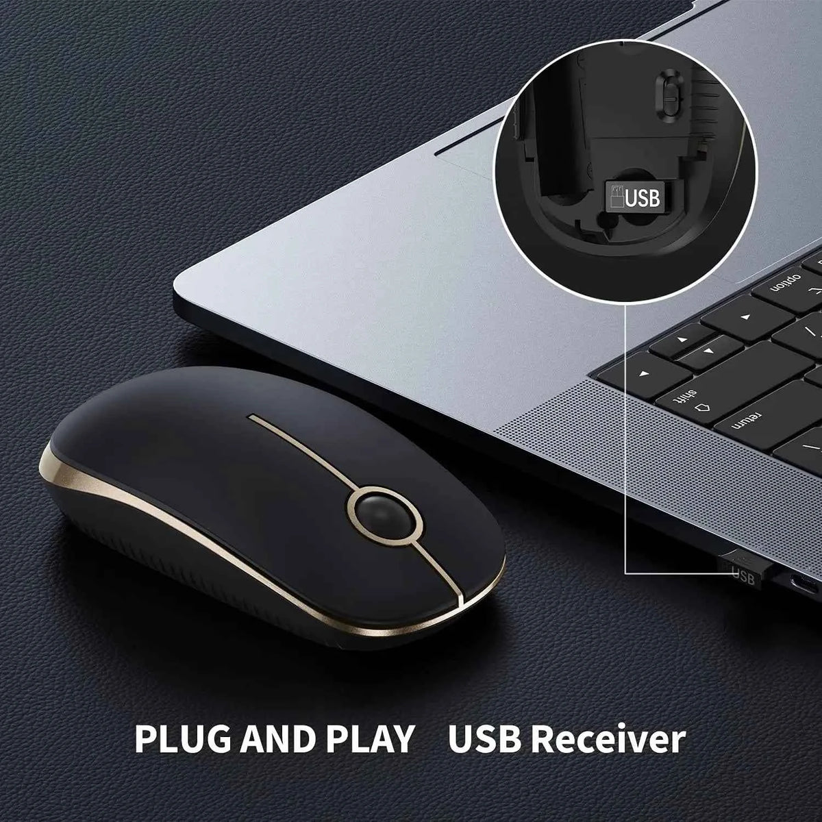 Portable Computer Mouse Wireless Mouse 2.4G Slim Portable Computer Mouse With Nano Receiver ...