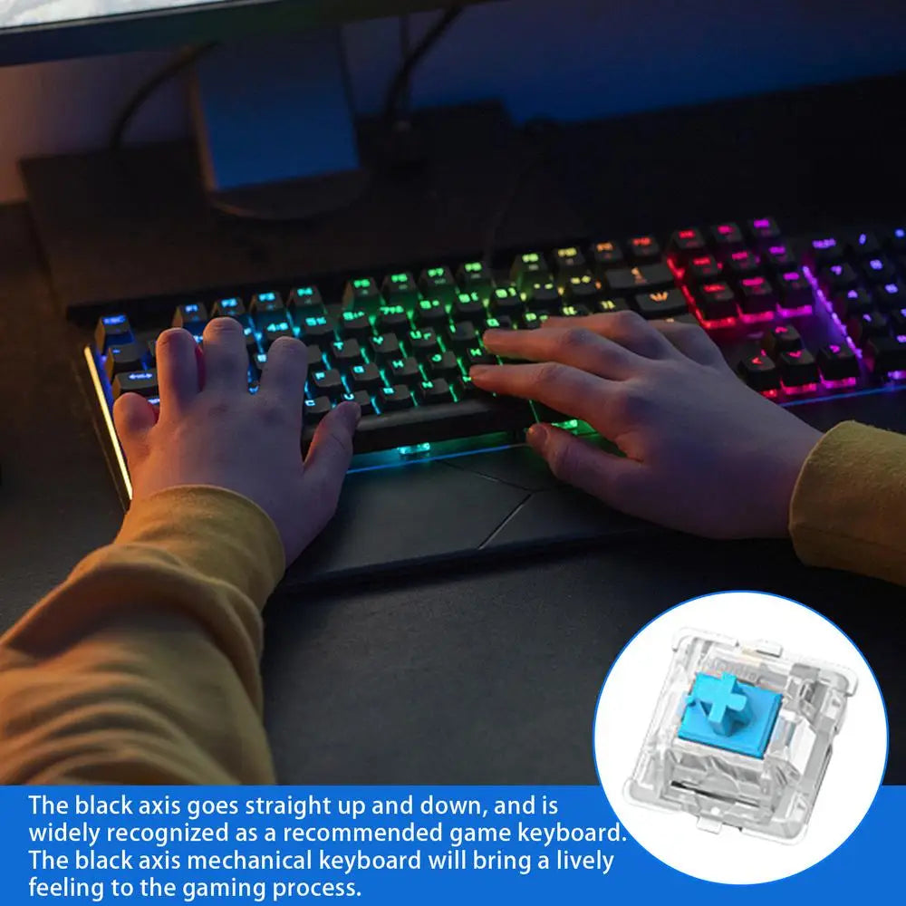 30Pcs Switch Mechanical Keyboard Switch 3Pin Clicky Linear Tactile Silent Switches RGB LED SMD Gaming for MX Switch