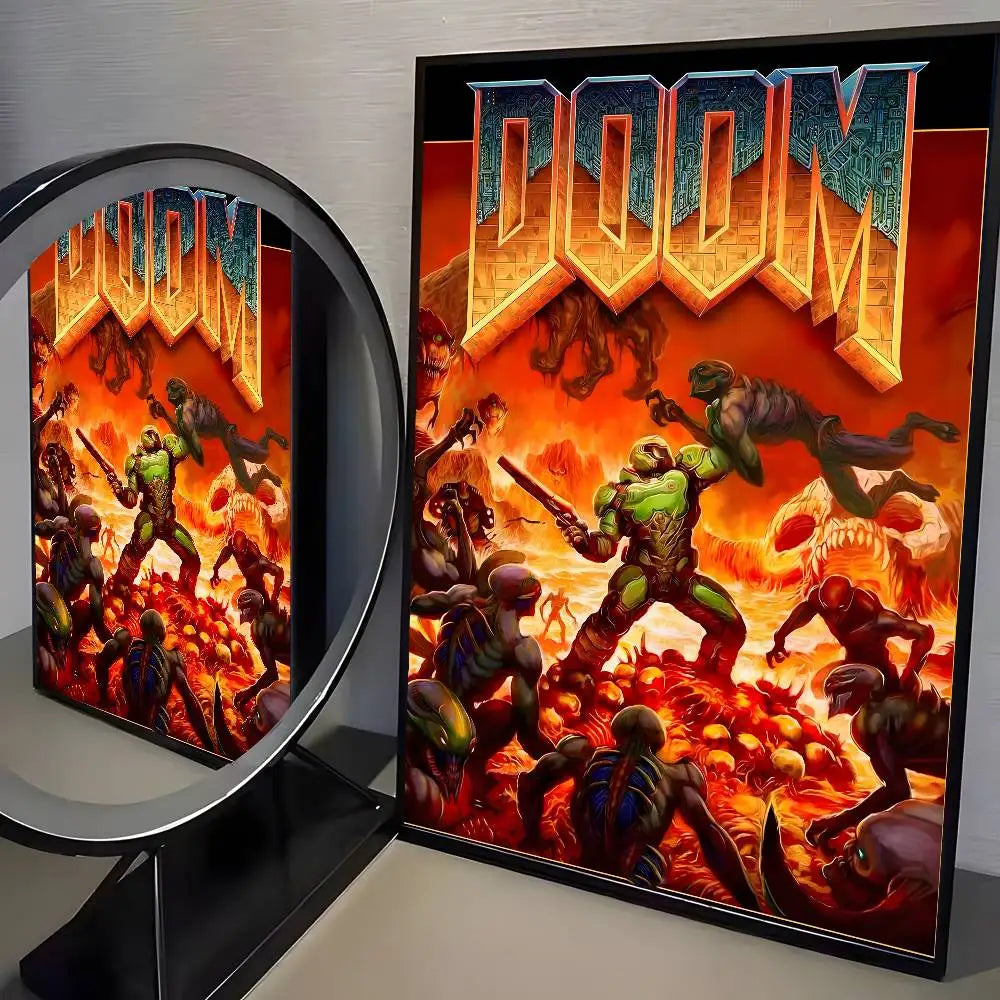 Cool Movie D-Doom Poster Art HD Canvas Advanced Aesthetic Printing Paper Wall Art for Living Room Home Decor
