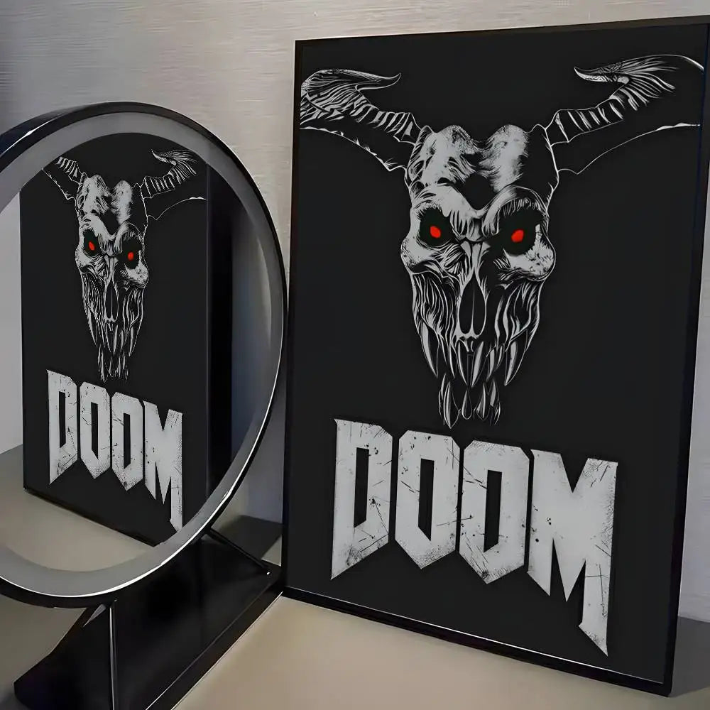 Cool Movie D-Doom Poster Art HD Canvas Advanced Aesthetic Printing Paper Wall Art for Living Room Home Decor