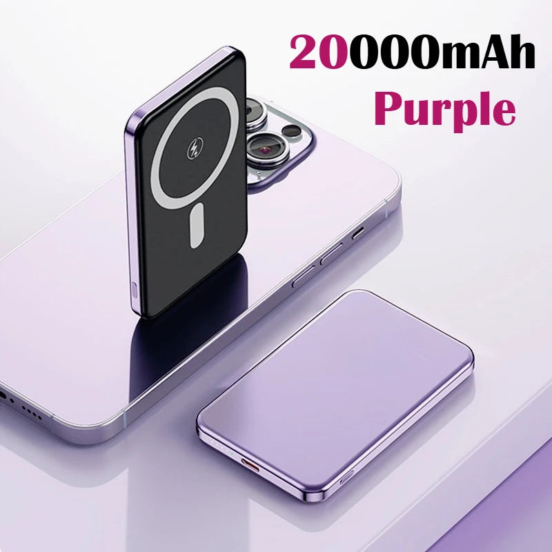 Taepiaai 20000mAh Portable Magnetic Wireless PowerBank PD22.5W Fast Charging External Battery for Magsafe for IPhone Samsung