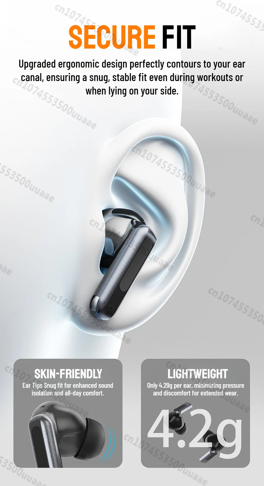 Zombies Cat Alloy ANC Headphones Bluetooth 6.0 -45dB Active Noise Cancellation Earbuds Powerful Deep Bass TWS Wireless Earphones