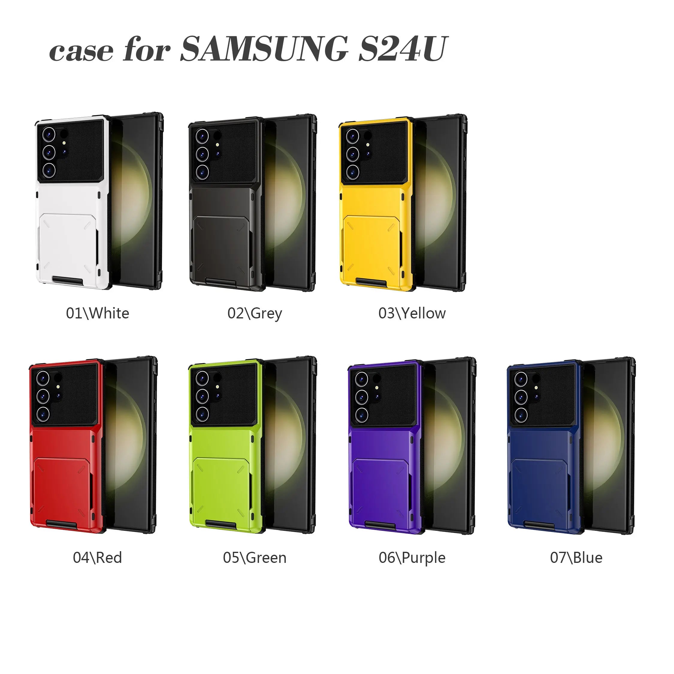 For Samsung Galaxy S25 S24 Ultra S25 S24 Plus S24 FE Wallet Case with Card Holder, Dual Layer Heavy Duty Shockproof Phone Cover