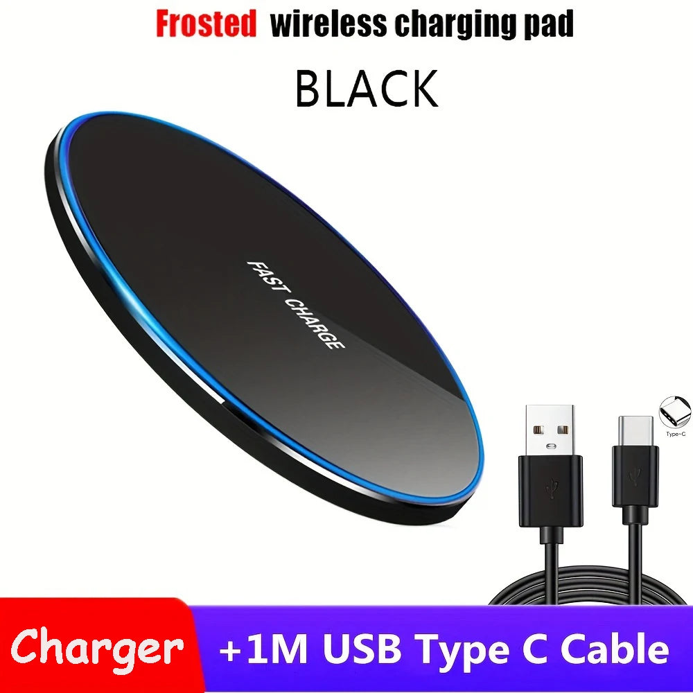 [Fast Wireless Charger]Wireless Charger,15W Fast Charging Pad|Quick Charge QC 3.0 for iPhone 17-12，XS,XR,Samsung-Magnetic Base