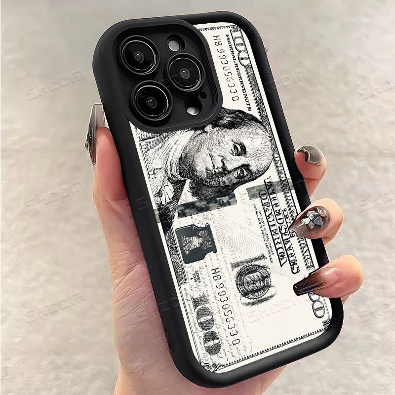 Popular USD Dollar Design Soft TPU Phone Case For iPhone 17 Air 16 15 14 13 12 11PROMAX Back Cover