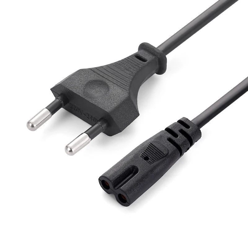 1.5M EU Power Cable 2pin IEC320 C7 Power Extension Cord For Dell Laptop Charger Canon Epson Printer Radio Speaker PS4 XBOX One - WinSupport Tech