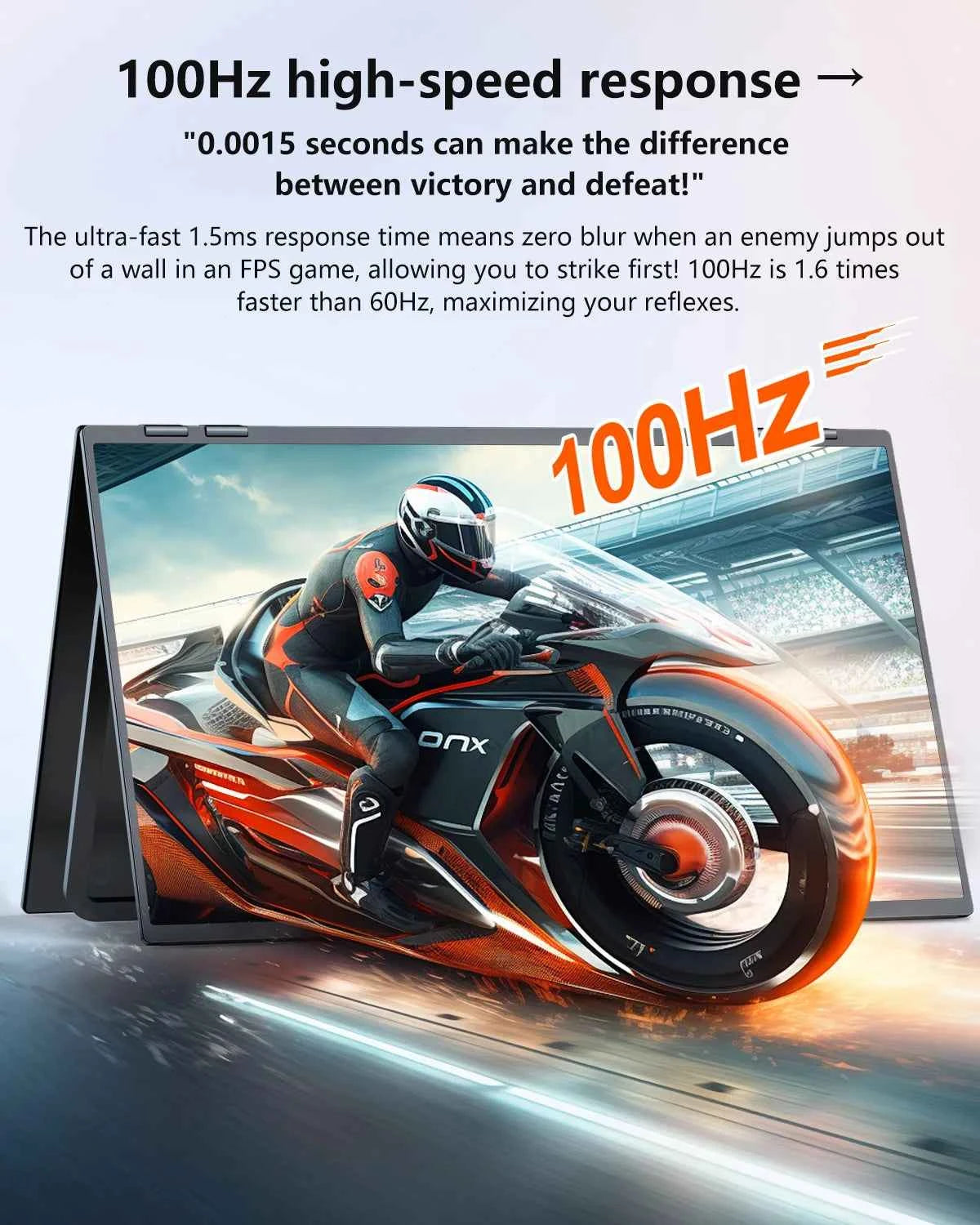 UPERFECT Delta Mega 23.8 Inch 100Hz Dual Screen Stacked Computer Monitor 1080P USB-C HDMI Gaming Laptop Extender Screen W/ VESA