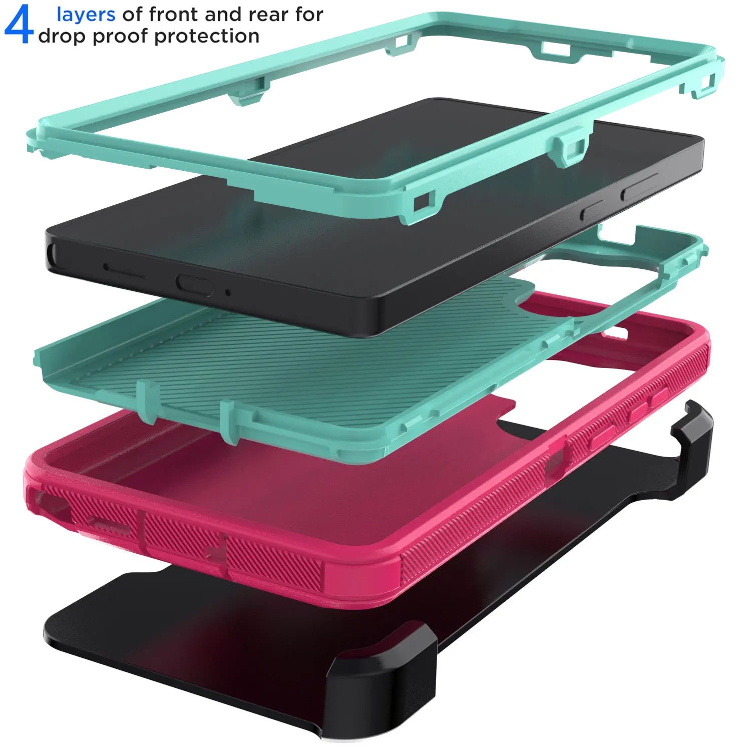 For Samsung Galaxy S25/S25 Plus/S25 Ultra/S25 FE/S25 Edge Phone Case Shockproof Heavy Duty Hybrid Rugged Cover With Belt Clip
