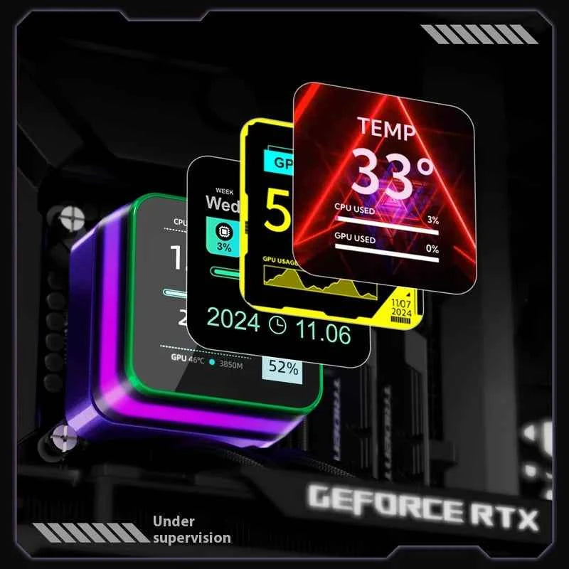 XPOWER TRAIN S360 A-RGB Liquid CPU Cooler, Water Cooling Radiator 5V 3PIN ARGB Fan, Built-in Display