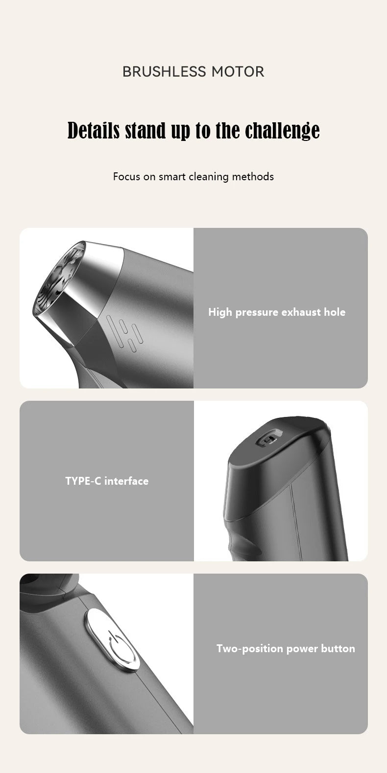 Mi 120000Pa Strong Suction Vacuum Cleaner Portable Handheld Mini Wireless Vacuum Cleaner Home Appliance For Car Home Office