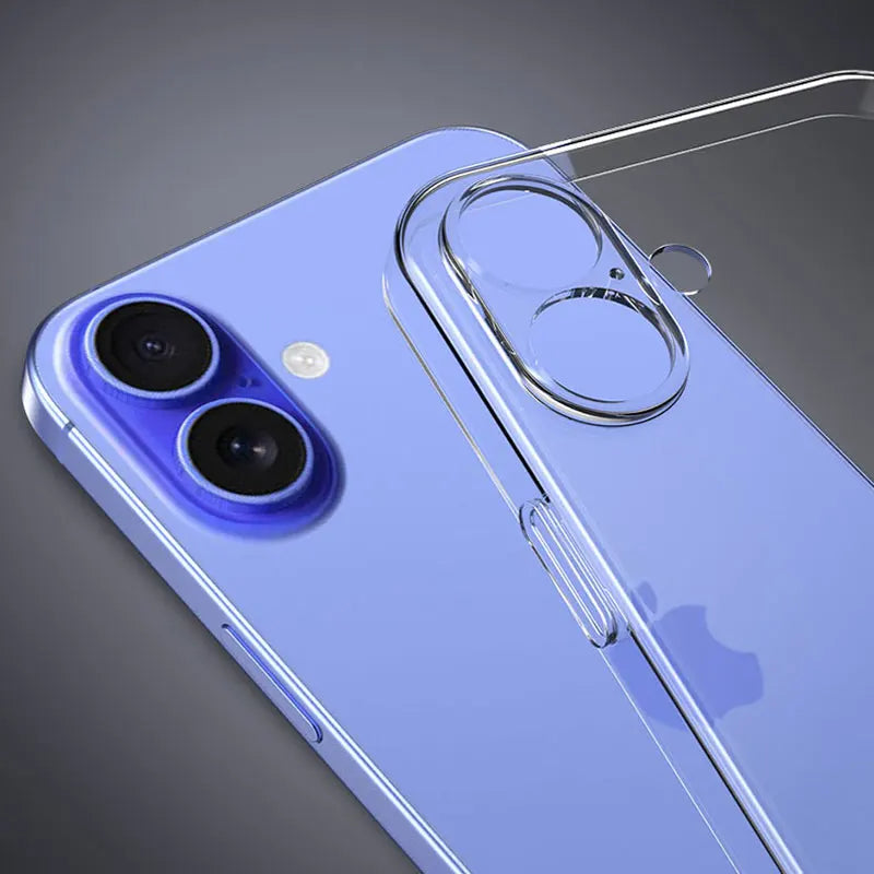 Clear Silicone Phone Case For iPhone 17 16 Pro Max 17 Air 16E Soft Back Cover For iPhone 15 14 11 12 13 Pro Max Mini Plus Case