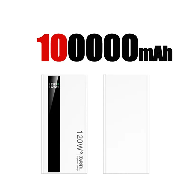 Lenovo 120W Fast Charging 2026 Large Capacity 200000mAh Digital Display Power Bank Outdoor Power Supply for Huawei iPhone