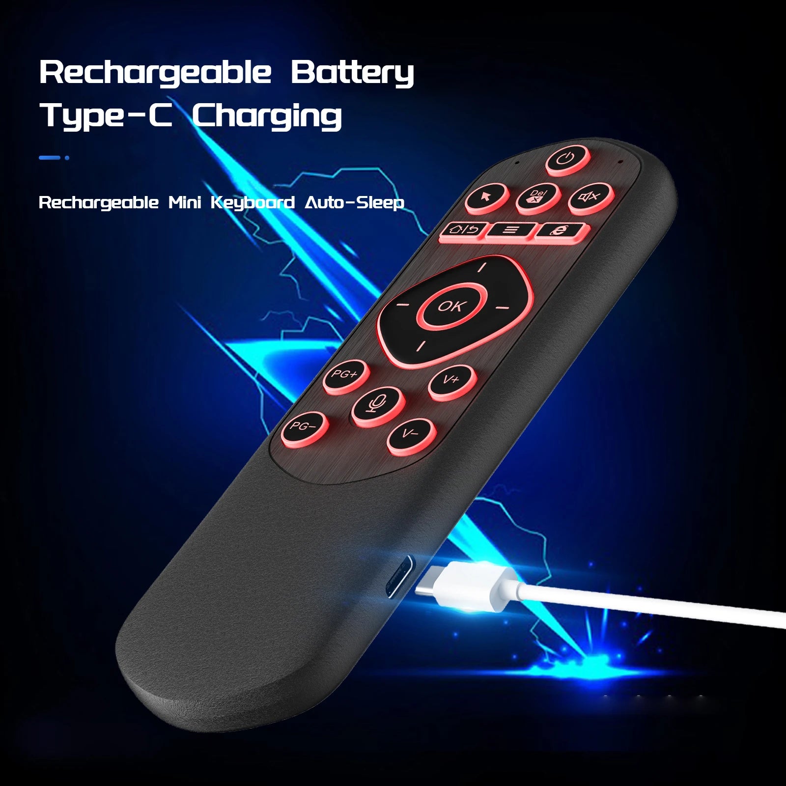 IPazzPort Mini 2.4G/BT Remote Wireless Air Mouse Keyboard