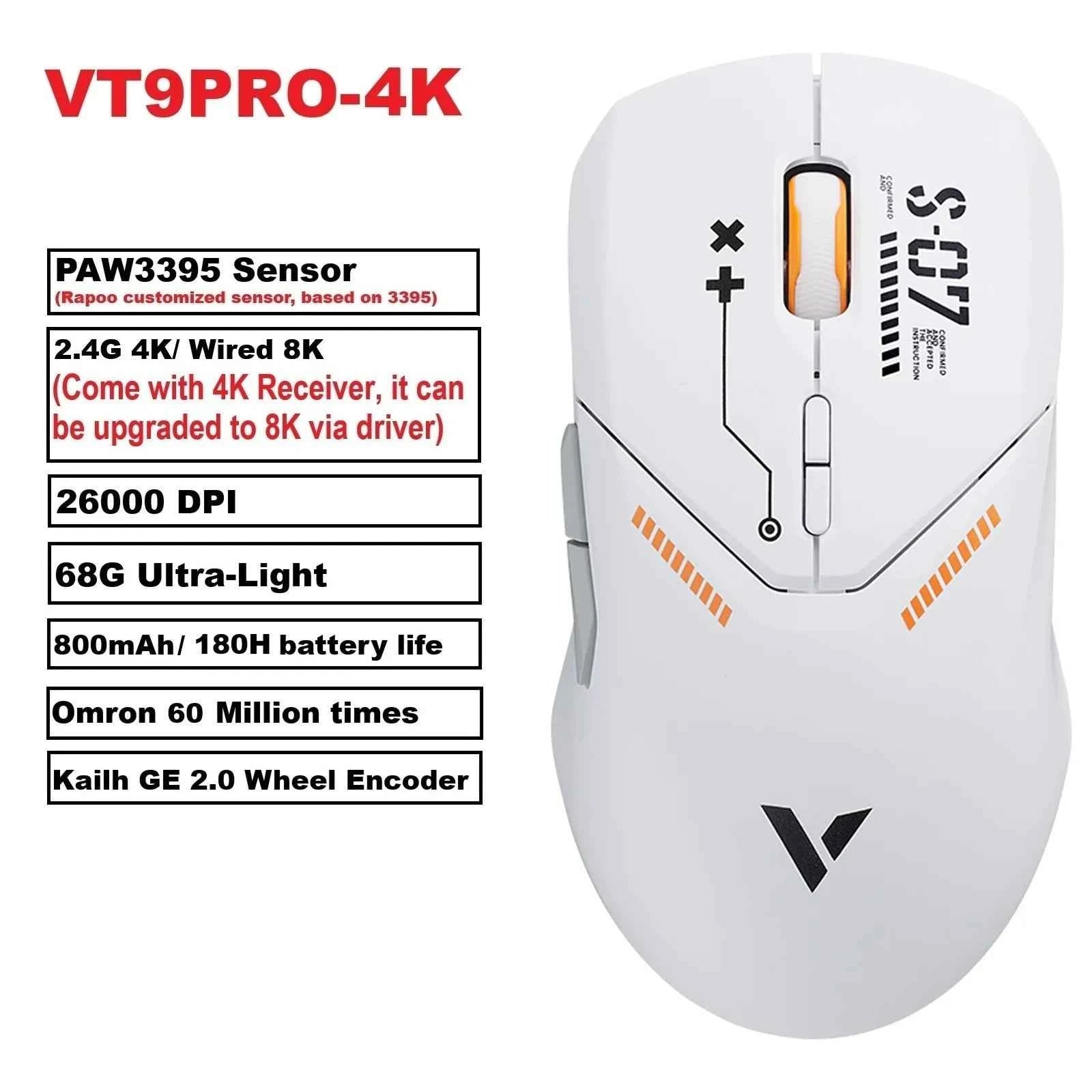RAPOO VT9PRO Wireless Gaming Mouse