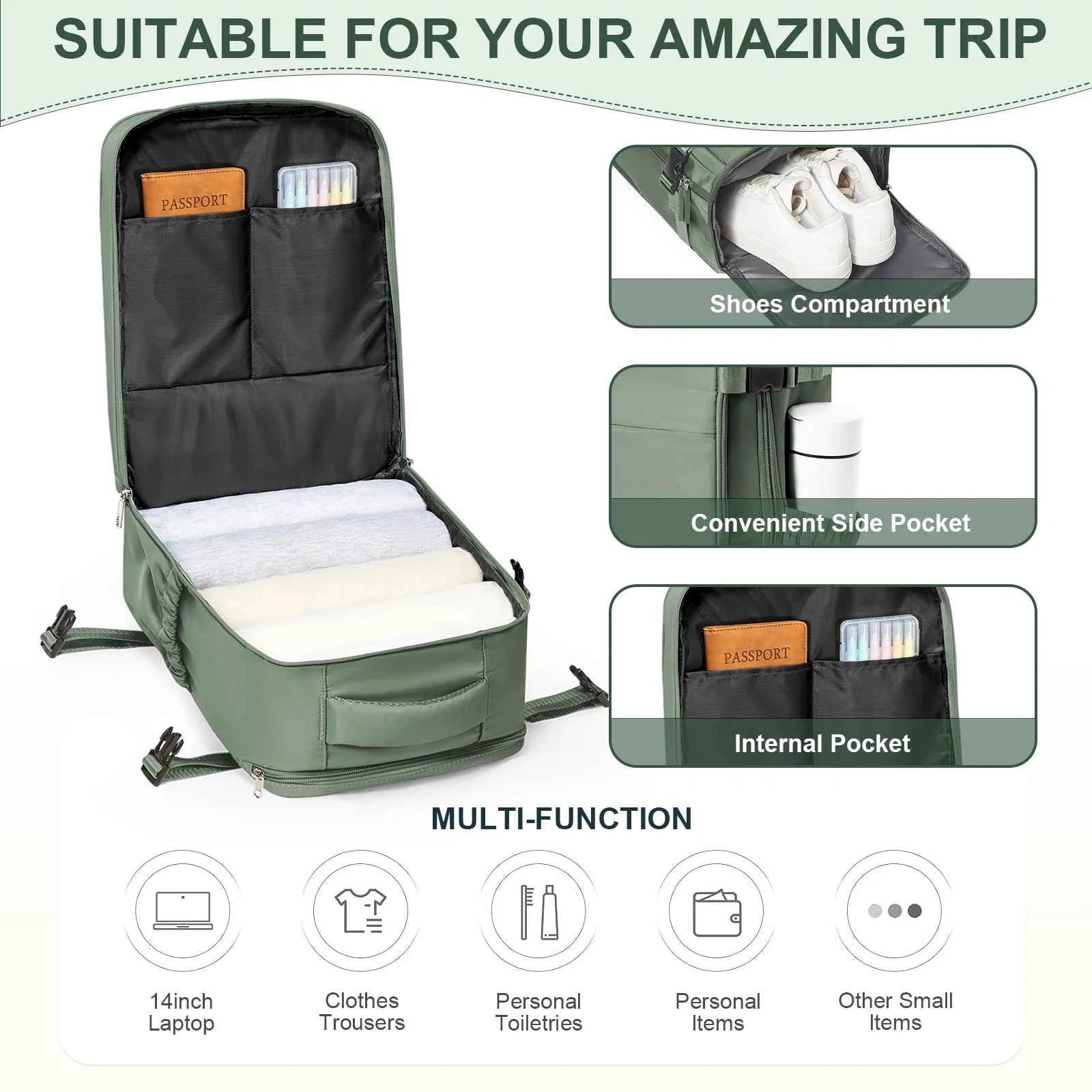 Ryanair Backpack 40x30x20 Cabin Bag Travel Backpack for Men Women Hand Luggage Leisure Laptop Backpack mochila para viaje cabina
