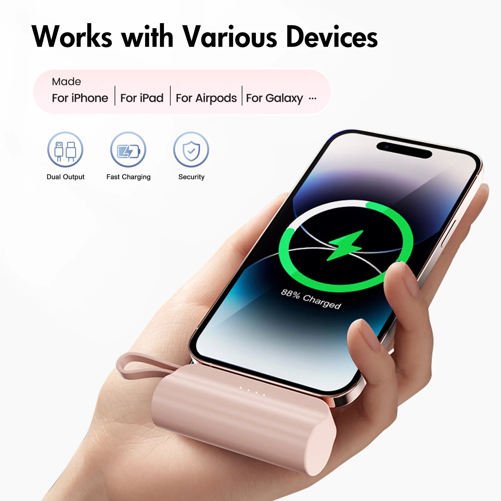 MIni Power Bank 4500mAh Fast Charging 10W Portable Type-C External Battery Charger For Huawei Samsung iPhone Powerbank