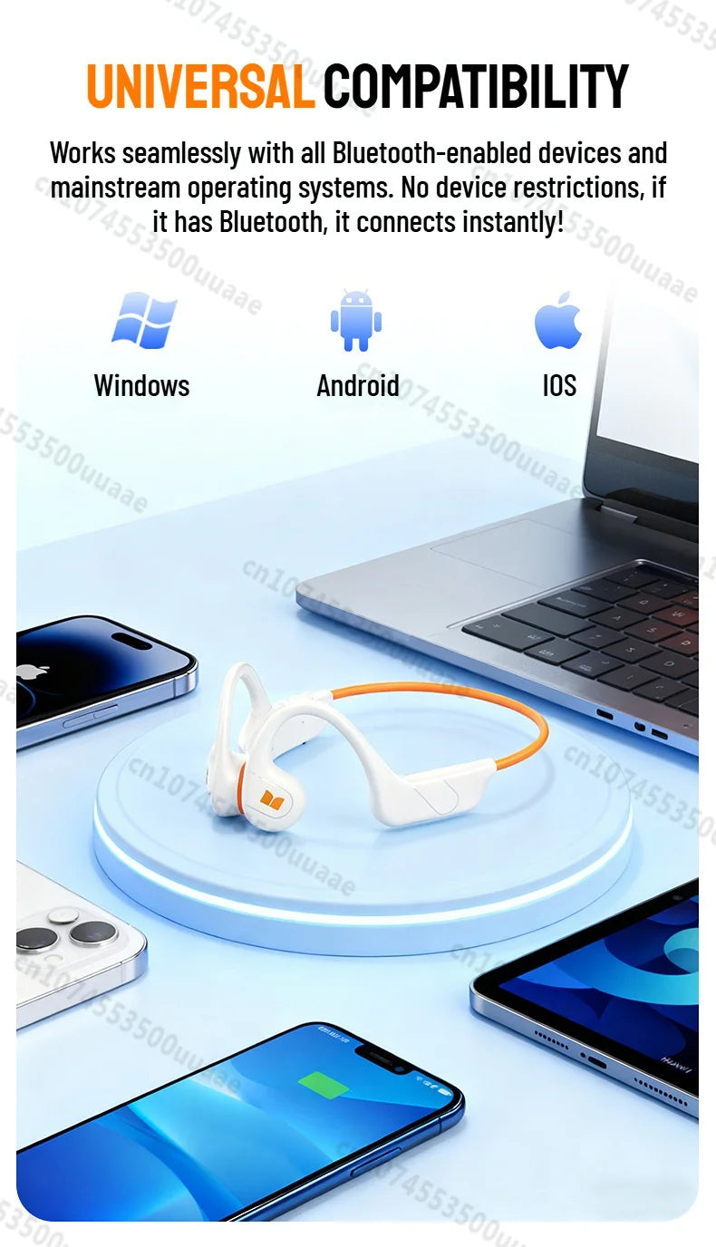 Monster XB01 Bone Conduction Bluetooth 6.0 Headphone HiFi Stereo Wireless Earphones IP56 Dust/Water Resistance Sports Earhook