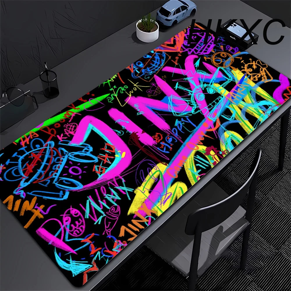Gamer Arcane Desk Mat Large Mousepad Gamer Accessories PC Computer Keyboard Deskmat ALeague of Legends Jinx Rubber Big Mouse Pad