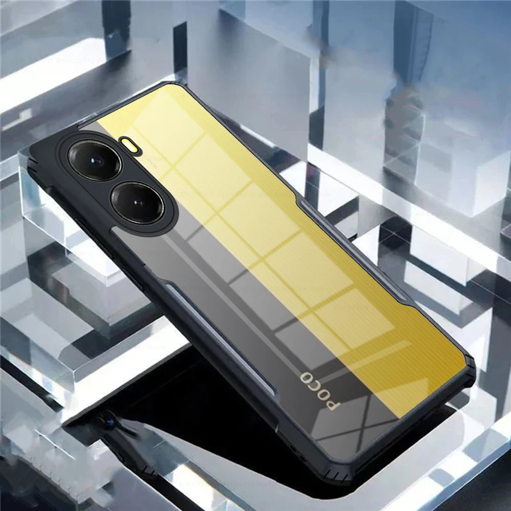 Clear Acrylic TPU Shockproof Armor Case for Xiaomi Poco X7/X7 Pro/X8 Pro Max Phone Cover Protective Shell