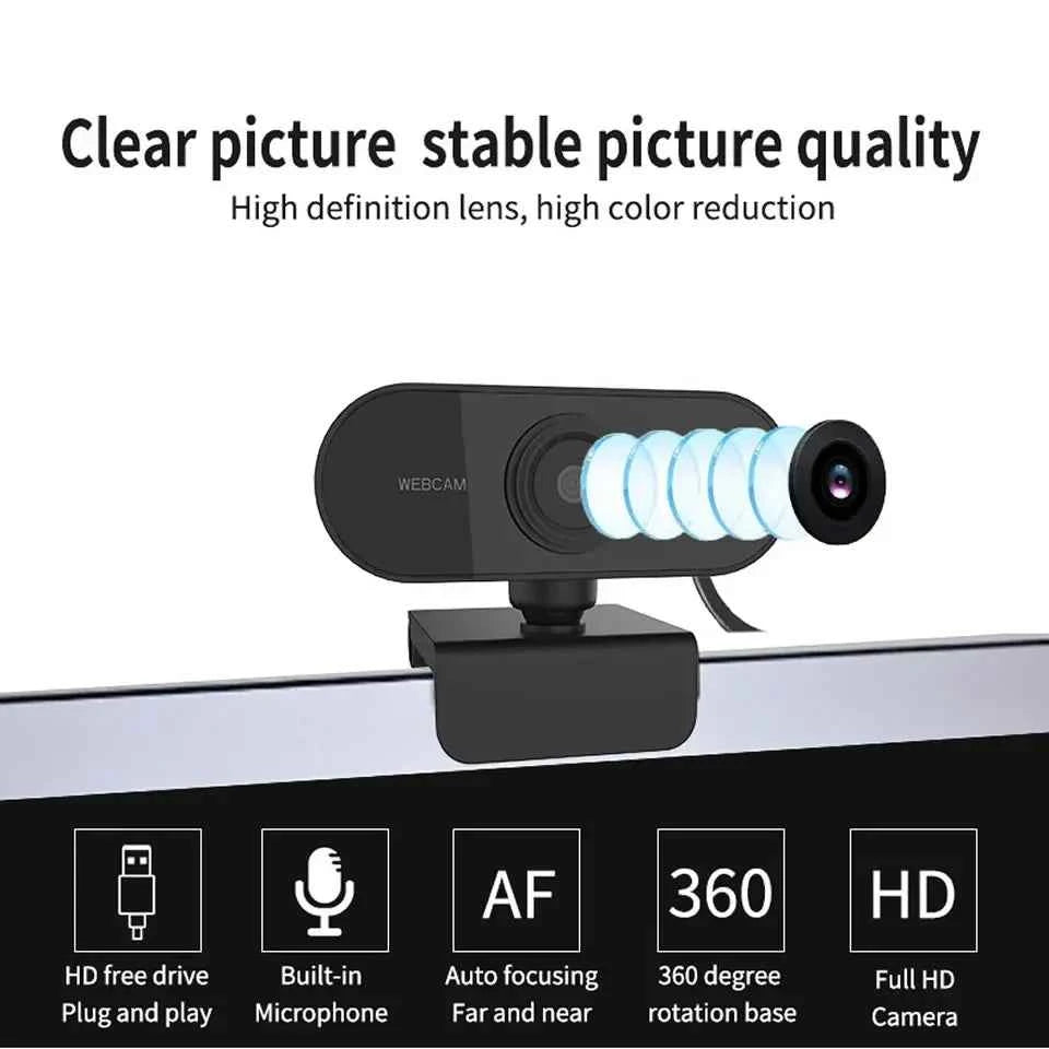 1080P HD Mini Webcam with Mic USB for Laptop Desktop Ideal for Video Calls And Conferences