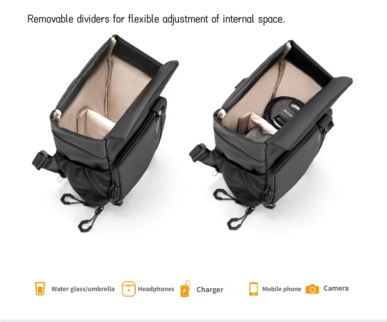 Waterproof Camera Chest Pack Sling Bag – DSLR/SLR/Mirrorless Camera Waist & Shoulder Bag for Photography Travel & Outdoor Use